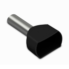 Kit Terminal Pré-isolado Tubular Duplo 6mm² | Preto | 100 Peç